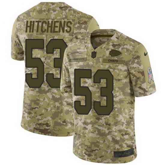 Nike Chiefs #53 Anthony Hitchens Camo Mens Stitched NFL Limited 2018 Salute To Service Jersey